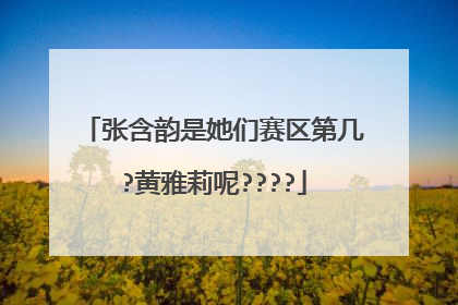 张含韵是她们赛区第几?黄雅莉呢????