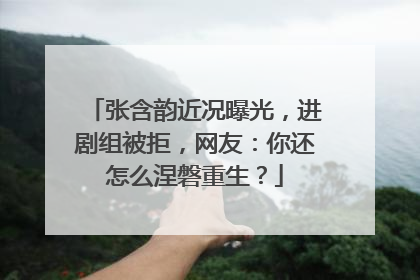 张含韵近况曝光，进剧组被拒，网友：你还怎么涅磐重生？