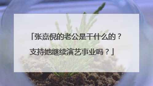 张嘉倪的老公是干什么的?支持她继续演艺事业吗?