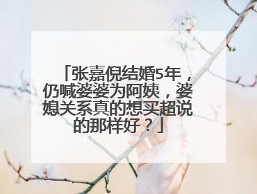 张嘉倪结婚5年，仍喊婆婆为阿姨，婆媳关系真的想买超说的那样好？