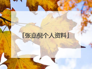 张嘉倪个人资料