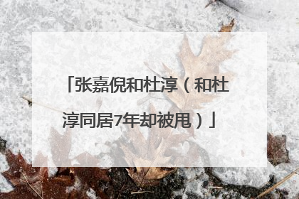 张嘉倪和杜淳（和杜淳同居7年却被甩）