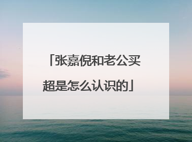 张嘉倪和老公买超是怎么认识的