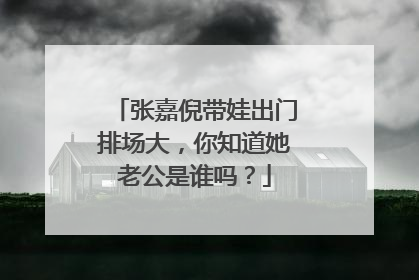 张嘉倪带娃出门排场大，你知道她老公是谁吗？
