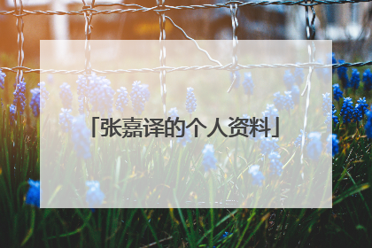 张嘉译的个人资料