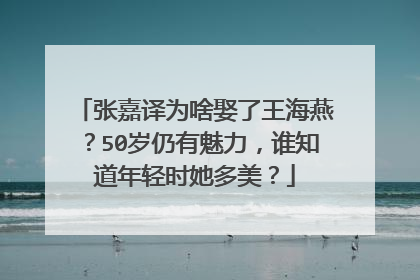 张嘉译为啥娶了王海燕？50岁仍有魅力，谁知道年轻时她多美？