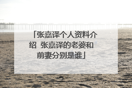 张嘉译个人资料介绍 张嘉译的老婆和前妻分别是谁