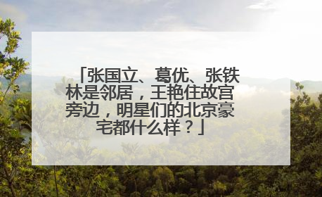 张国立、葛优、张铁林是邻居,王艳住故宫旁边,明星们的北京豪宅都什么样?