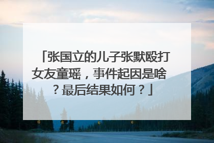 张国立的儿子张默殴打女友童瑶,事件起因是啥?最后结果如何?