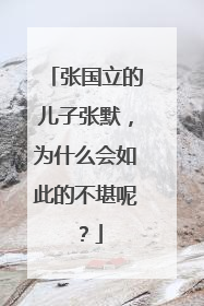 张国立的儿子张默，为什么会如此的不堪呢？
