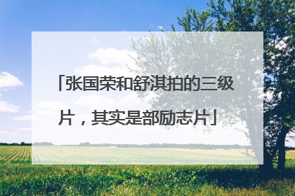 张国荣和舒淇拍的三级片,其实是部励志片