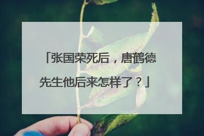 张国荣死后，唐鹤德先生他后来怎样了？