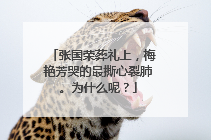 张国荣葬礼上,梅艳芳哭的最撕心裂肺。为什么呢?