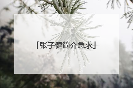 张子健简介急求