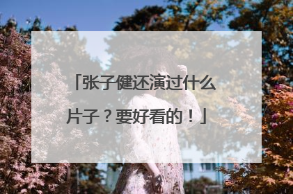 张子健还演过什么片子？要好看的！