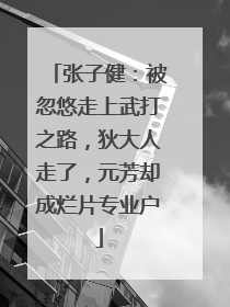张子健:被忽悠走上武打之路,狄大人走了,元芳却成烂片专业户