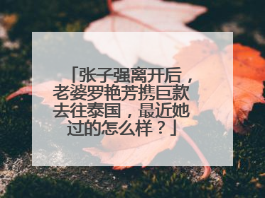 张子强离开后，老婆罗艳芳携巨款去往泰国，最近她过的怎么样？