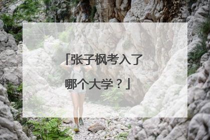 张子枫考入了哪个大学?