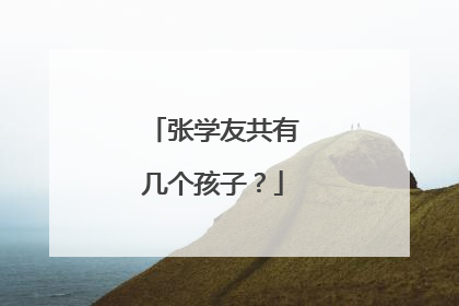 张学友共有几个孩子?