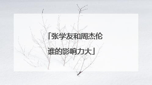 张学友和周杰伦谁的影响力大