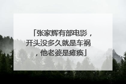 张家辉有部电影,开头没多久就是车祸,他老婆是瘫痪