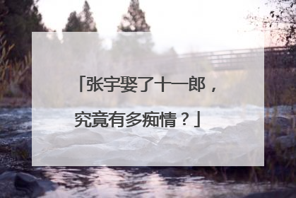 张宇娶了十一郎，究竟有多痴情？