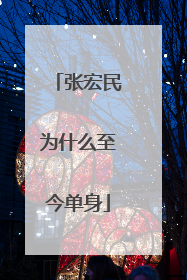 张宏民为什么至今单身