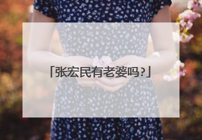 张宏民有老婆吗?
