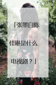 张墨白陈佳琳是什么电视剧?