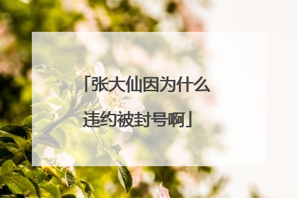 张大仙因为什么违约被封号啊