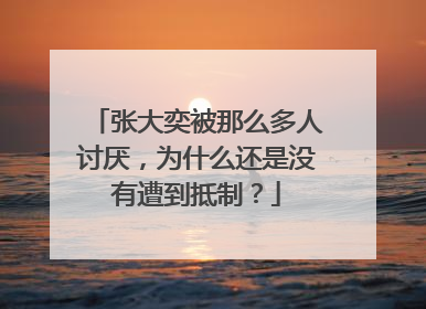 张大奕被那么多人讨厌,为什么还是没有遭到抵制?