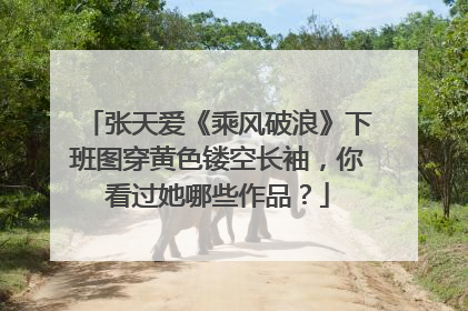 张天爱《乘风破浪》下班图穿黄色镂空长袖,你看过她哪些作品?