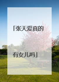 张天爱真的有女儿吗