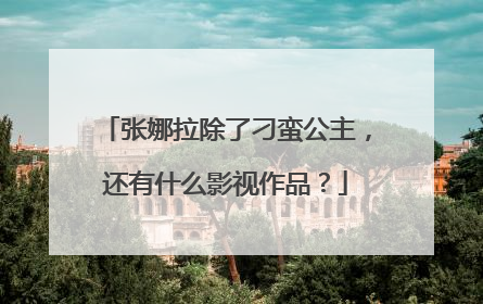 张娜拉除了刁蛮公主，还有什么影视作品？