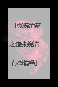 张婉清薛之谦张婉清有感情吗