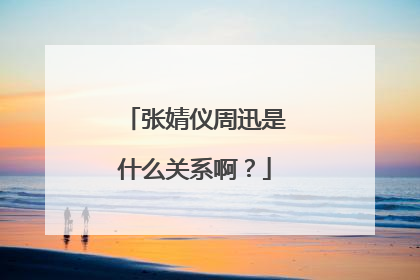 张婧仪周迅是什么关系啊?