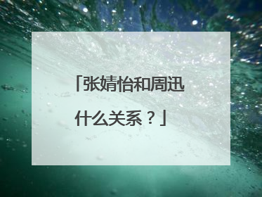 张婧怡和周迅什么关系?