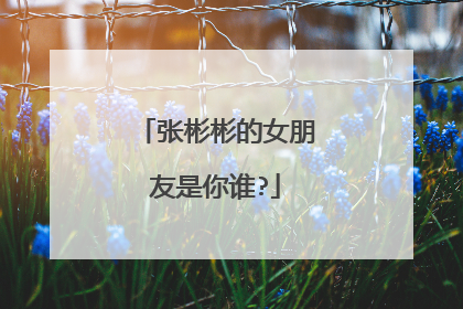 张彬彬的女朋友是你谁?