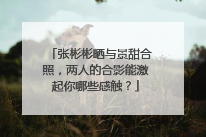 张彬彬晒与景甜合照,两人的合影能激起你哪些感触?