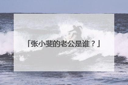 张小斐的老公是谁?