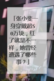 张小斐一身穿戴超50万块，红了就是不一样，她曾经遭遇了哪些事？