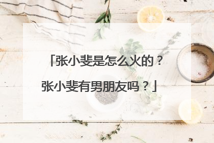 张小斐是怎么火的？张小斐有男朋友吗？