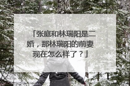 张庭和林瑞阳是二婚，那林瑞阳的前妻现在怎么样了？