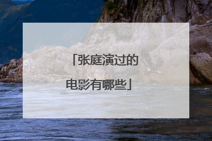 张庭演过的电影有哪些