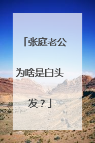 张庭老公为啥是白头发？