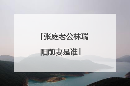张庭老公林瑞阳前妻是谁