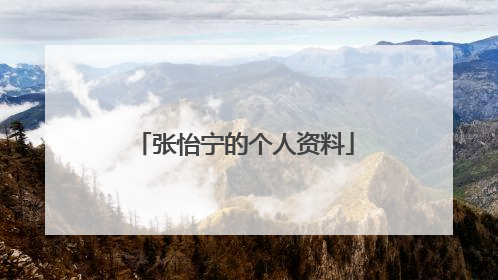 张怡宁的个人资料