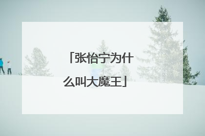 张怡宁为什么叫大魔王