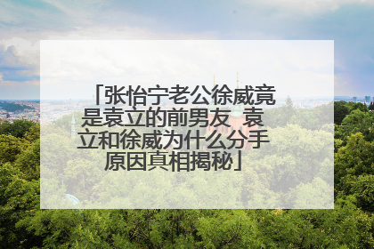 张怡宁老公徐威竟是袁立的前男友 袁立和徐威为什么分手原因真相揭秘