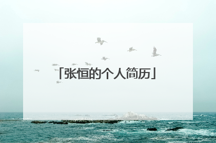 张恒的个人简历